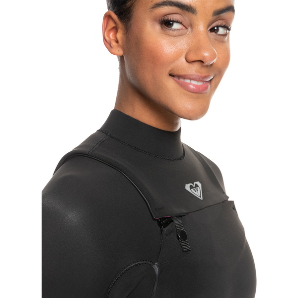2023 Roxy Femmes Elite 5/4/3mm Chest Zip Combinaison Néoprène ERJW103114 - Black